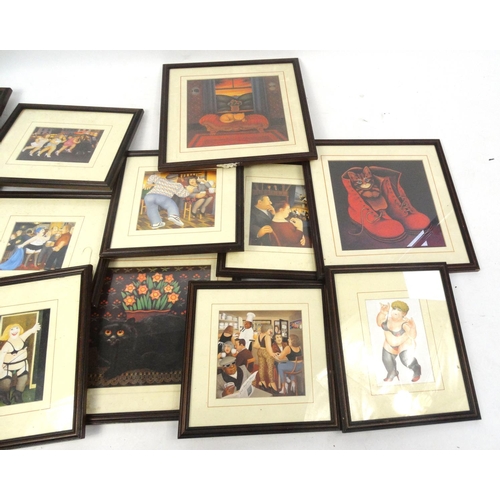 357 - Collection of Beryl Cook prints, all mounted and framed