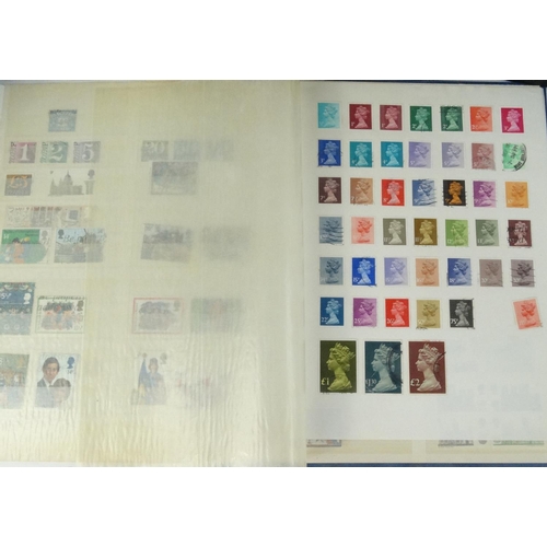 586 - Extensive collection of British and World stamps, arranged in albums, Two Stanley Gibbons empty stoc... 