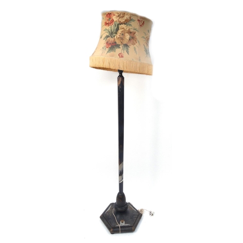 153 - Oriental Chinoiserié painted standard lamp shade