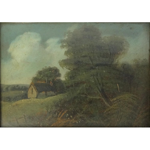 356 - Selection of gilt framed oil on canvas, views of landscapes, boats at sea and still life