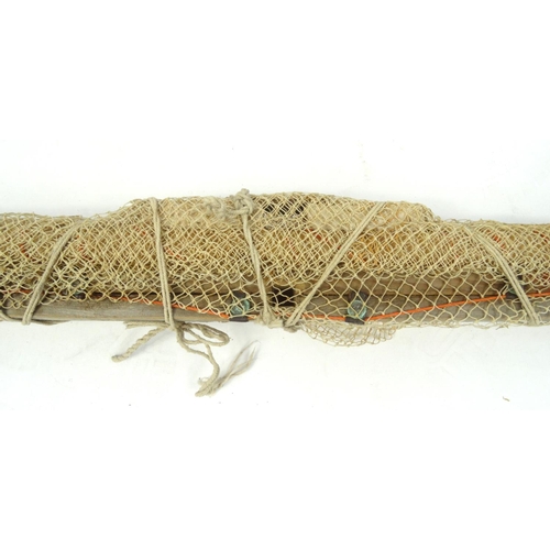 473 - Two shrimp nets, the largest approximately 215cm long