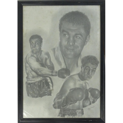 343 - Six Stephen Chamis boxing prints