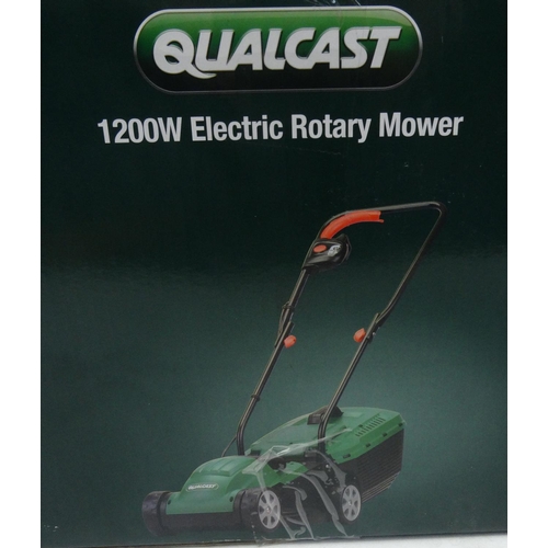 191 - New boxed Qualcast 1200w electric mower and a Qualcast 250w electric grass trimmer