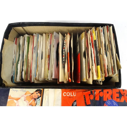 430 - Box of 45RPM records, including T.Rex and Slade