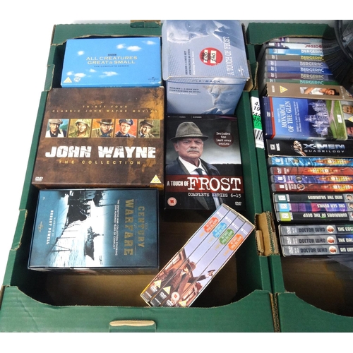 256 - Large selection od DVD box sets, including John Wayne 'The Collection', Only Fools and Horses, Wakin... 