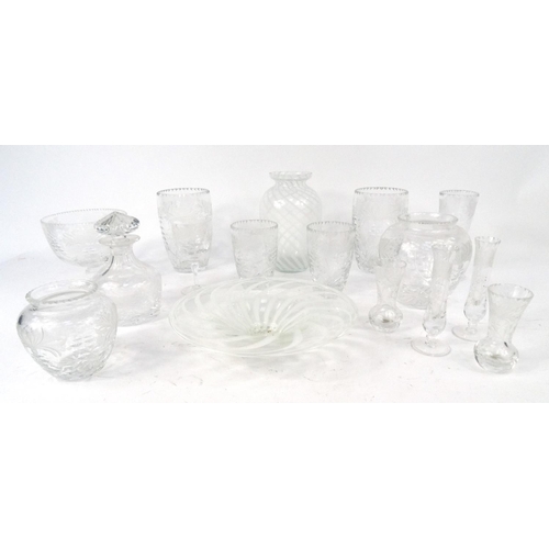 460 - Collection of good quality cut glass and crystal items, including Royal Brierley examples