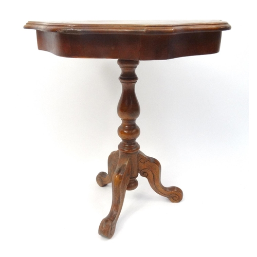 89 - Sorrento style tripod occasional table, 62cm high x 55cm diameter