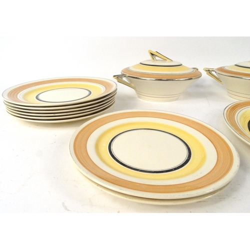 252 - Art Deco Solian ware pottery dinner service