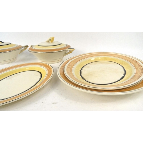 252 - Art Deco Solian ware pottery dinner service