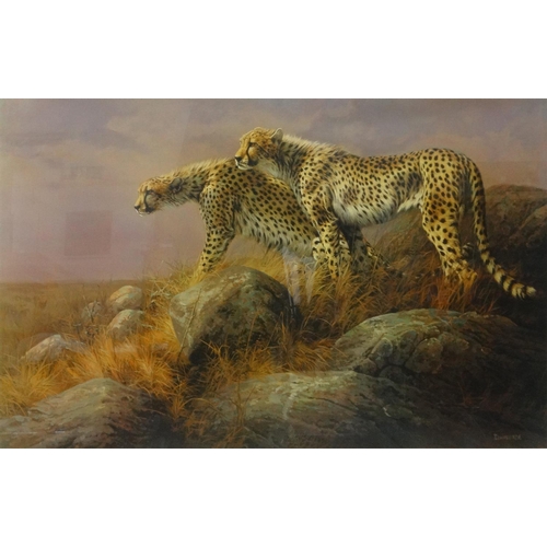 304 - Dick Van Heerde pencil signed limited edition print, ' The Sentinels', number 219 of 350, 82cm x 55c... 