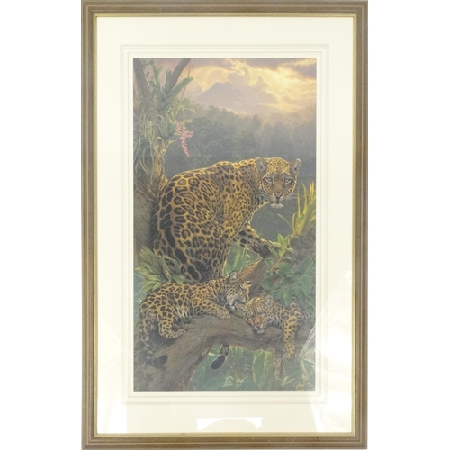 305 - Lee Kormschroeder limited edition print' The Family Tree - Jaguars', number 451 of 950, 75cm x 45cm ... 