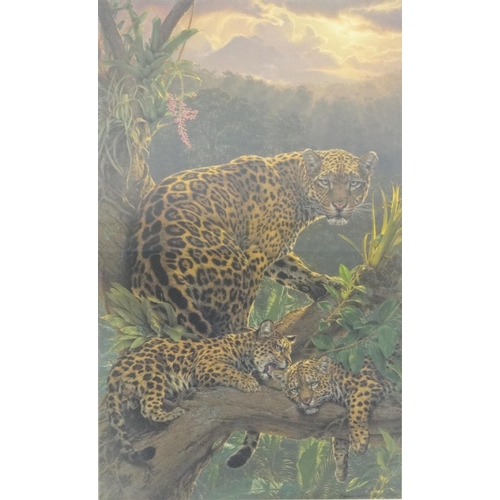 305 - Lee Kormschroeder limited edition print' The Family Tree - Jaguars', number 451 of 950, 75cm x 45cm ... 