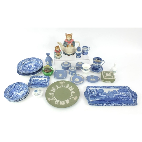 454 - Collection of china, including Wedgwood Jasperware, Copeland Spode, etc