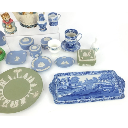 454 - Collection of china, including Wedgwood Jasperware, Copeland Spode, etc