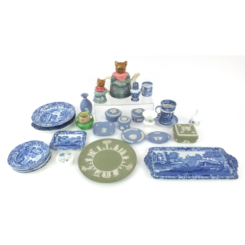 454 - Collection of china, including Wedgwood Jasperware, Copeland Spode, etc