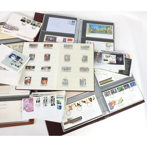 583 - Six albums of assorted first day covers, together with an album of unused Union Ireland Royal Weddin... 