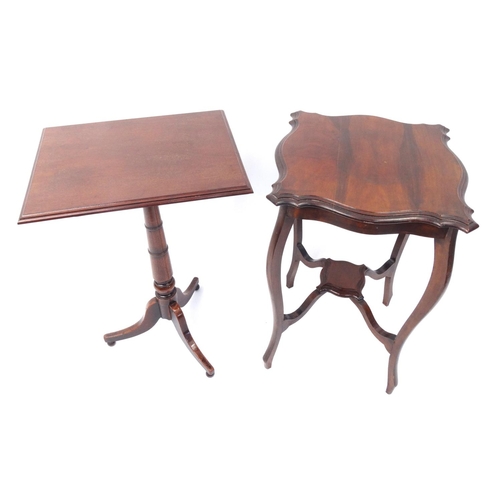 70 - Two mahogany occasional tables one with an under tier