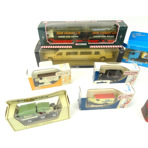 221 - Small selection of boxed die cast vehicles including Corgi, Scalextric, Eddie Stobart lorry, Matchbo... 