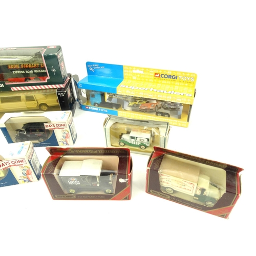 221 - Small selection of boxed die cast vehicles including Corgi, Scalextric, Eddie Stobart lorry, Matchbo... 