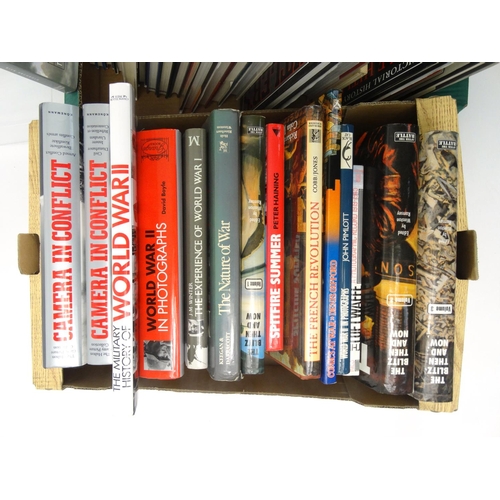 253 - Four boxes of mostly Military interest hardback books