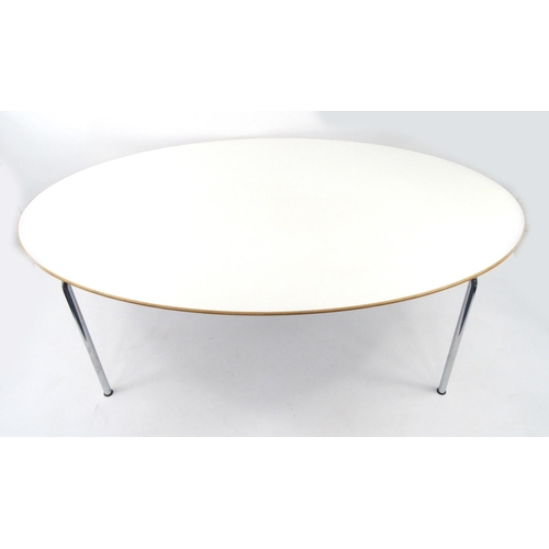 2008 - Oval Maui dining table and six chairs by Vico Mangistretti, made for Kartell, the chairs with moulde... 