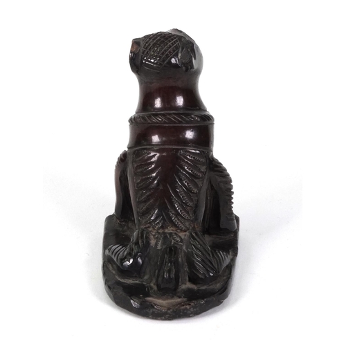 386 - Terracotta mythical beast rasp, 10cm high