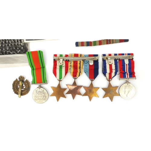 612 - Group of military interest World War II medals, photographs and ephemera relating to G.K.PACKHAM inc... 