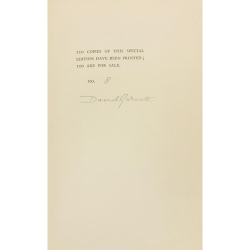 578 - David Garnett - Pocahontas, signed limited edition numbered 8/110 , published 1933 by Chatto & Windu... 