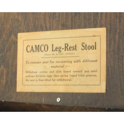 35 - Arts and Crafts Camco leg rest stool