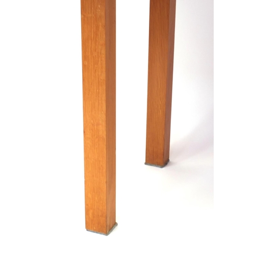 2035 - Charles Rennie McIntosh design light oak dining table, together with six dining chairs including two... 