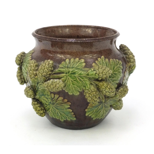 620 - Miniature Rye pottery hop pattern Jardinière, factory marks to the base, 12cm high