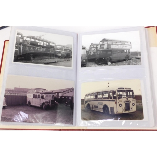 226 - Extensive collection of photographs and postcards of buses including some early black and white exam... 