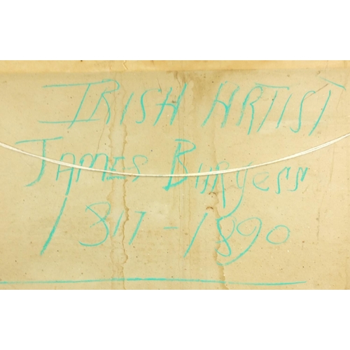 949 - John Burgess - Oil onto board view of a man fishing in an Irish landscape setting, gilt framed, insc... 