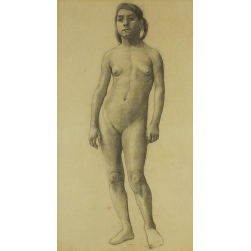 1030 - Herbert Dalziel - Studio collection of seventeen Pre-Raphaelite drawings of nude figures, including ... 