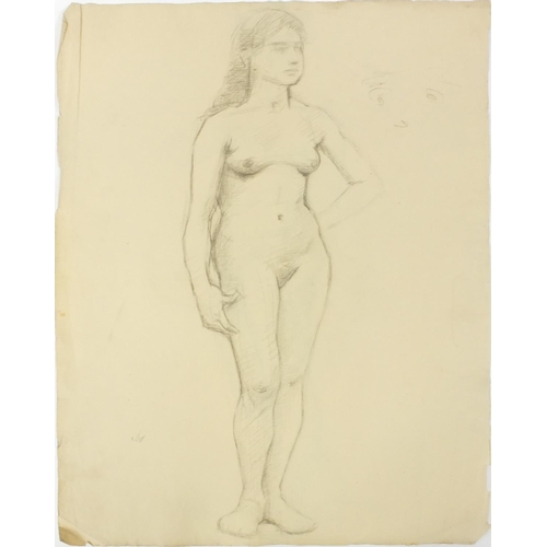 1030 - Herbert Dalziel - Studio collection of seventeen Pre-Raphaelite drawings of nude figures, including ... 