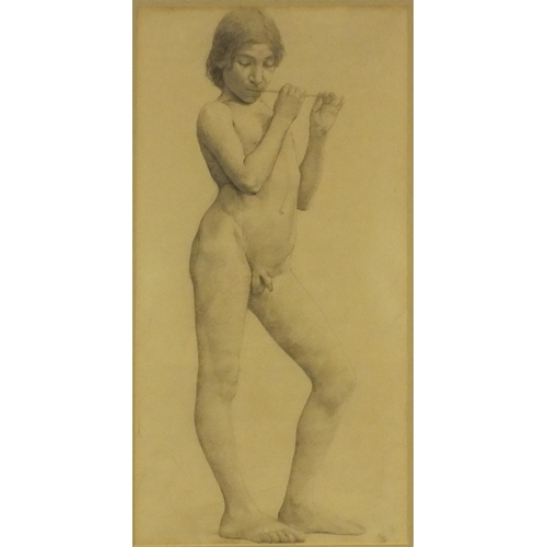 1030 - Herbert Dalziel - Studio collection of seventeen Pre-Raphaelite drawings of nude figures, including ... 