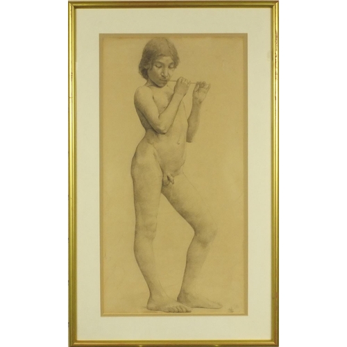 1030 - Herbert Dalziel - Studio collection of seventeen Pre-Raphaelite drawings of nude figures, including ... 