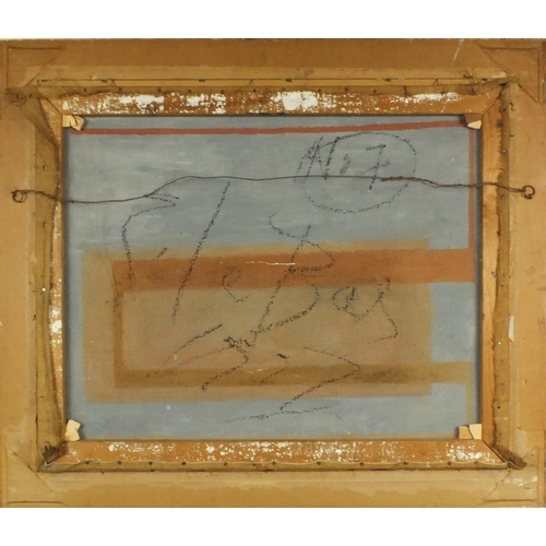 1003 - 1930's oil onto canvas view of still life, framed and bearing a signature Ele Bas, inscription to th... 