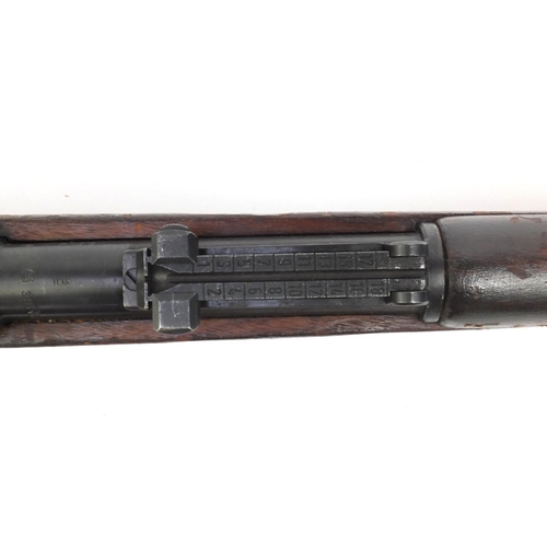 400 - Deactivated German Mauser K-98 bolt action rifle, impressed 4703 to the butt and 5586 to the undersi... 