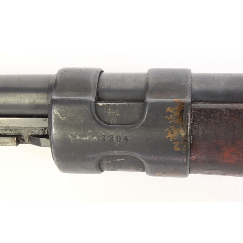 400 - Deactivated German Mauser K-98 bolt action rifle, impressed 4703 to the butt and 5586 to the undersi... 