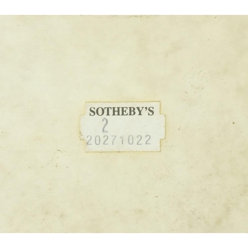 988 - 19th century pencil sketch of a girls head, ornately gilt framed, Sotheby's label to the reverse, 24... 