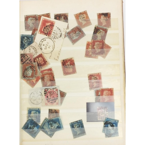 263 - Album of mostly Victorian British stamps including penny reds, tuppenny blues, one pennies, half pen... 
