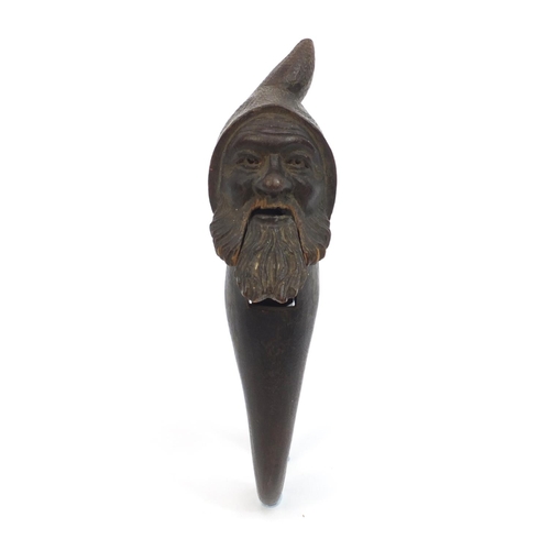 72 - Pair of Black forest nutcrackers in the form of a gnome, 18cm high