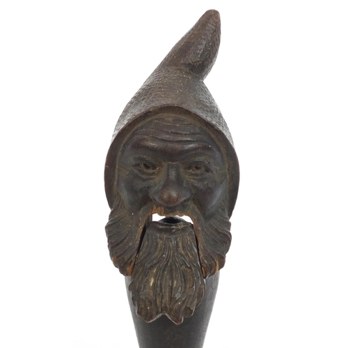 72 - Pair of Black forest nutcrackers in the form of a gnome, 18cm high