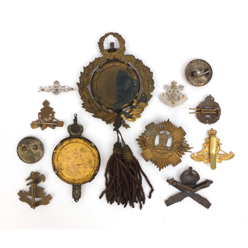 378 - Group of Military and Masonic interest badges and brooches, including a Mother of Pearl and enamel b... 