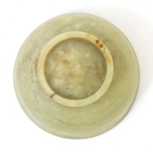 541 - Chinese hard stone bowl possibly jade, 5.5cm high