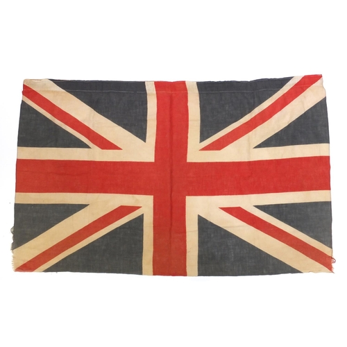 382 - Military interest British cloth flag, 62cm high x 99cm wide