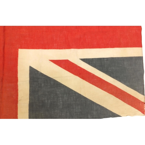 382 - Military interest British cloth flag, 62cm high x 99cm wide