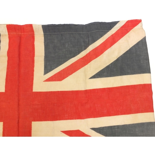 382 - Military interest British cloth flag, 62cm high x 99cm wide