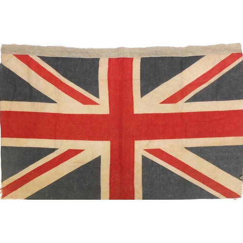 382 - Military interest British cloth flag, 62cm high x 99cm wide